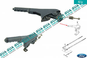 Рычаг ручного тормоза ( ручка ручника ) 91AB2L658AB Ford / ФОРД ESCORT 1992-1995 / ЭСКОРТ 92-95, Ford / ФОРД ORION III 1