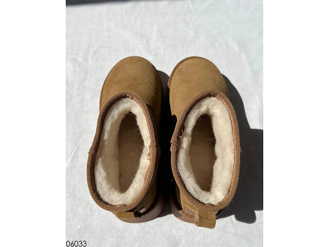 Руді уггі на платформі, низькі уггі платформа 40р - 26 см код 06033 - Фото 3