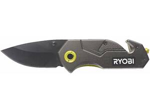 Ryobi Ніж складний RFK25T, лезо 57мм, стропоріз, фіксатор леза, кліпса.