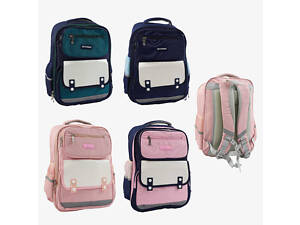 Рюкзак C 72844 (50) 4 кольори, розмір: 37х17х45 см, 1 відділення, 5 кишень, нагрудний ремінь, регульовані лямки, на блискавці, в пакеті, ВИДАЄТЬСЯ ТІЛ