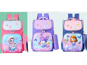 Рюкзак C 72897 (120) размер: 27х14х44 см, 1 отделение, 3 кармана, на молнии, пластиковые вставки, пенал, в пакете, ВЫДАЕ