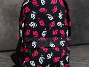 Рюкзак чорно-рожевий з принтом NB