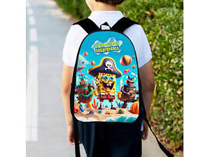 Рюкзак детский Губка Боб 34х27см, городской ранец для мальчика (00572)