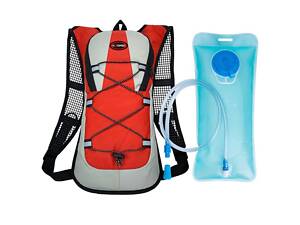 Рюкзак-гидратор для воды - питьевая система на 2 литра Hotspeed 2L, красный.