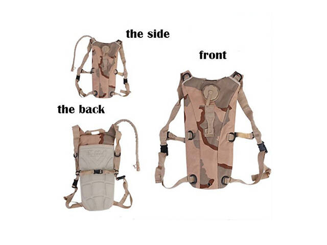 Рюкзак гідратор для води військовий - питна система на 2,5 літри (Army Green) - Фото 2