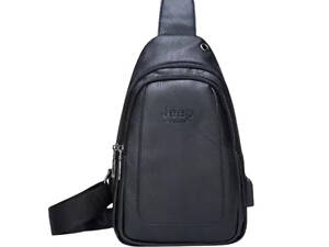 Рюкзак городской кожаный через плечо Fashion style 2019 (fs7932) Черный