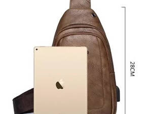 Рюкзак городской кожаный через плечо Fashion style 2019 (fs7932) Светло-коричневый