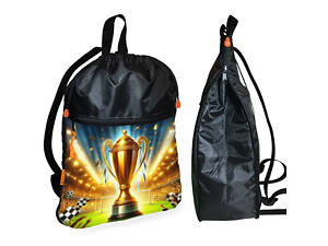 Рюкзак-мешок для школы с футбольным кубком, детская сумка для обуви и спортивной одежды (01473)