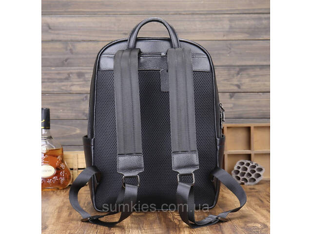 Рюкзак чоловічий 30х41х12, міський наплічник для ноутбука та документів Tiding Bag 13292 чорний - Фото 3