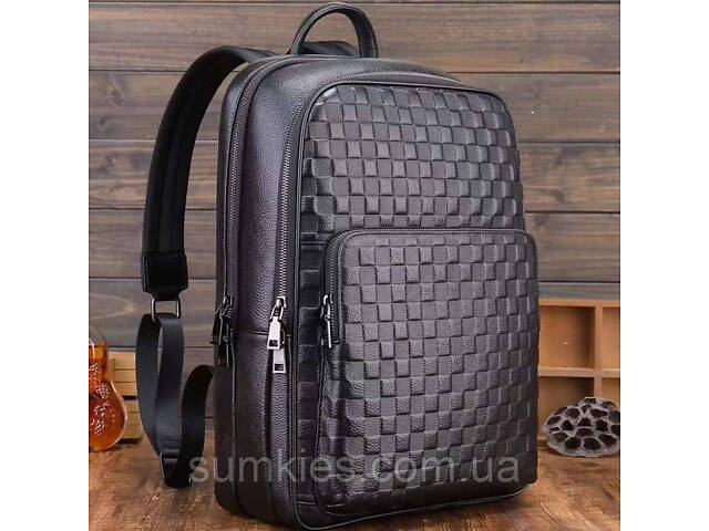 Рюкзак чоловічий 30х41х12, міський наплічник для ноутбука та документів Tiding Bag 13292 чорний - Фото 2