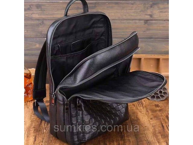 Рюкзак чоловічий 30х41х12, міський наплічник для ноутбука та документів Tiding Bag 13292 чорний - Фото 6