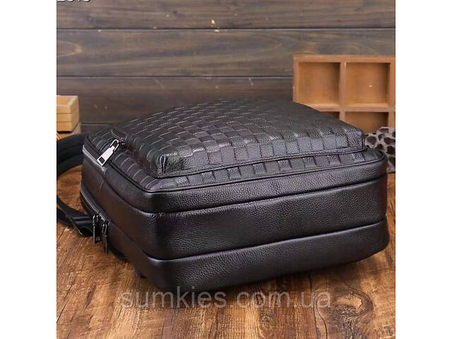 Рюкзак чоловічий 30х41х12, міський наплічник для ноутбука та документів Tiding Bag 13292 чорний - Фото 7