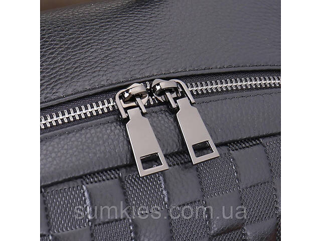 Рюкзак чоловічий шкіряний 30х41х15, міський наплічник для ноутбука та документів Tiding Bag 63989 чорний - Фото 9