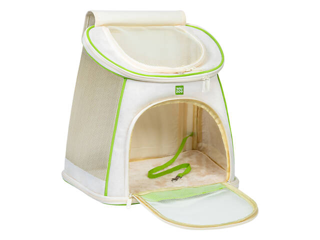 Рюкзак-переноска для котів та дрібних порід собак WAUDOG Relax Eco, 40*40*26 см, до 8 кг - Фото 4