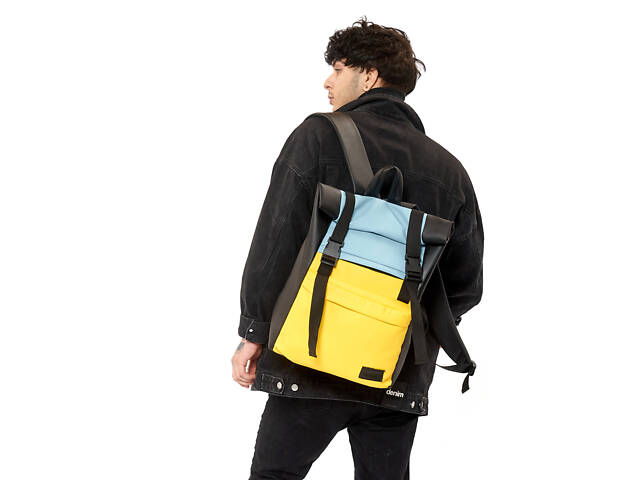 Рюкзак ролл Sambag RollTop LTH голубой с желтым (24231610m) - Фото 1