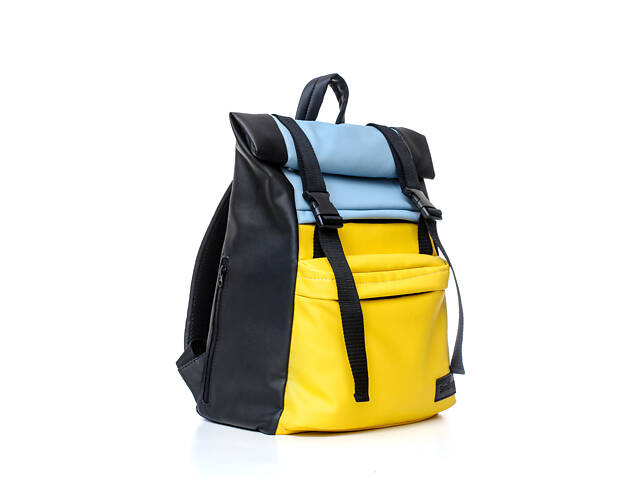 Рюкзак ролл Sambag RollTop LTH голубой с желтым (24231610m) - Фото 3