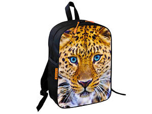 Школьный рюкзак детский 36х27см с принтом леопарда для мальчика/девочки (00671)