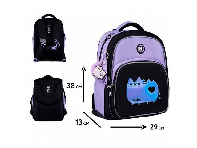 Рюкзак школьный полукаркасный YES S-91 Pusheen Shiny 559816 14 л - Фото 1