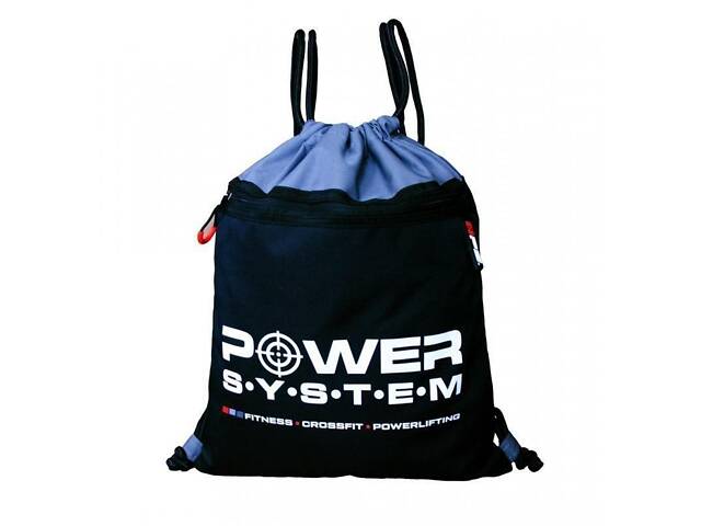 Рюкзак спортивний Power System PS-7011 Gym Sack Alpha Blak/Grey - Фото 1