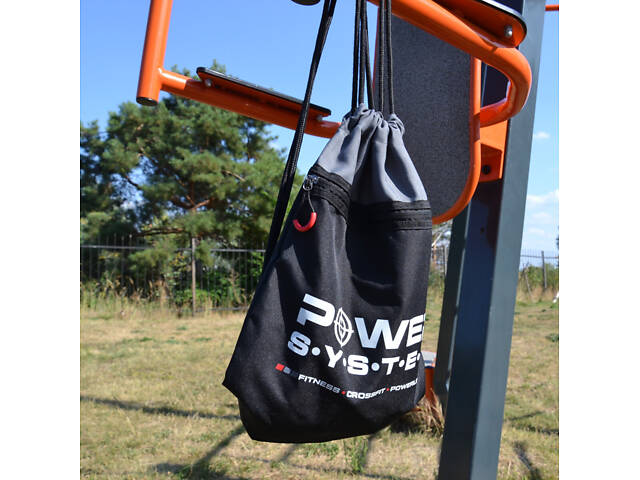 Рюкзак спортивний Power System PS-7011 Gym Sack Alpha Blak/Grey - Фото 2