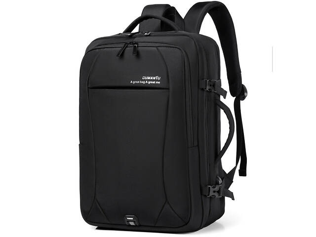 Рюкзак-сумка трансформер Digital Dumantu 2101 для ноутбука 15,6' протиударний Чорний (IBN042B) - Фото 1