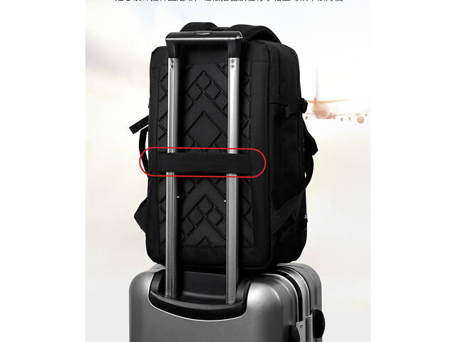 Рюкзак-сумка трансформер Digital Dumantu 2101 для ноутбука 15,6' протиударний Чорний (IBN042B) - Фото 8