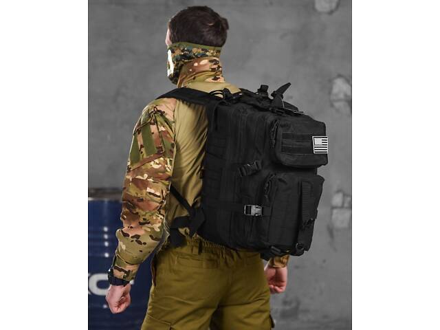 Рюкзак тактический 45л 800D Silver Knight USA black ВТ6387