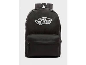 Рюкзак Vans Realm Backpack Black — стильный черный рюкзак с аппликацией, объем 22 л, повседневный городской