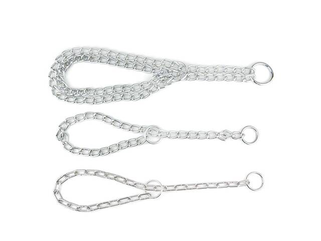 Рывковая цепочка удавка ( хром) для собак РУ 2/4-60 см - Фото 2
