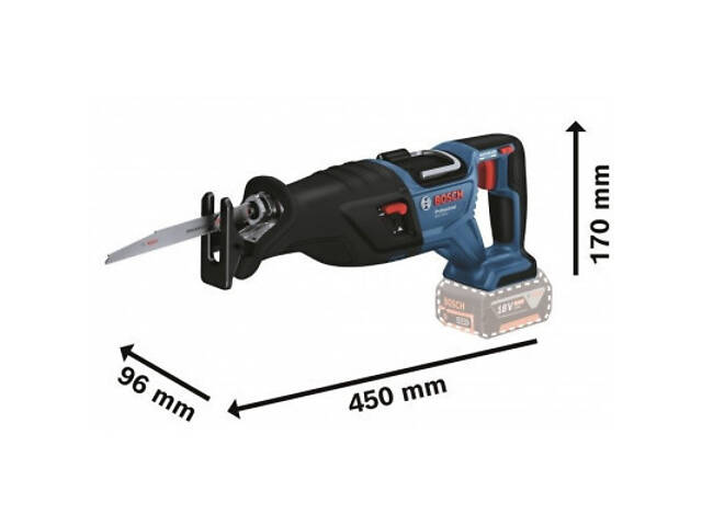 Шабельна пила Bosch GSA 185-LI, 18 В, пропил 230мм, хід 28мм (без АКБ і ЗУ (0.601.6C0.020) - Фото 6