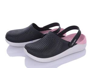 Сабо крокси жіночі медичні розмір 37 чорний/світло-рожевий - Взуття ЕВА Luckline 5117-361 (36-41)