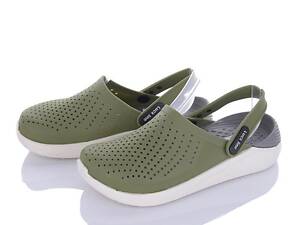 Сабо крокси жіночі медичні розмір 40 хакі/сірий - Взуття ЕВА Luckline 5117-365 (36-41)