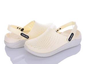 Сабо крокси жіночі медичні розмір 41 бежевий/білий - Взуття ЕВА Luckline 5117-387 (36-41)
