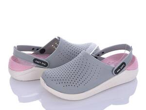 Сабо крокси жіночі медичні розмір 41 сірий/рожевий - Взуття ЕВА Luckline 5117-373 (36-41)