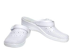 Сабо медицинские кожаные женские Tellus (гелеввый супинатор) Яна 51-08/03 белый размер 41 (36-41)