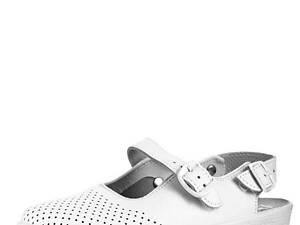 Сабо медицинские кожаные женские Tellus (гелеввый супинатор) Рая 74-08/05 белый размер 39 (36-41)