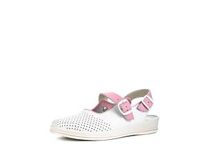 Сабо медичні шкіряні жіночі Tellus (гелевий супінатор) Рая 74-08/05 білий/рожевий (36-41)