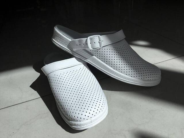 Сабо медицинские кожаные женские Tellus (гелеввый супинатор) Рая 74-08/01 белый размер 40 (36-41) - Фото 5