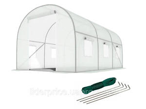 Садова теплиця парник LEOBRO Garden 6м2 White (LB-6M19W), оригінал!