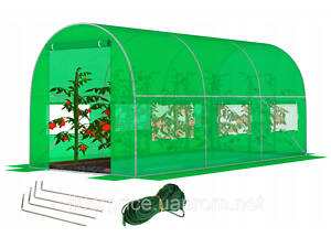 Садовая теплица с окнами FunFit Garden 10m2 = 400*250*200 (Зеленая) (1466)
