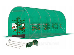 Садова теплиця з вікнами FunFit Garden 9m2 = 450*200*200 (Зелена) (1558), оригінал!