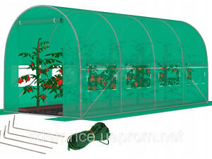 Садова теплиця з вікнами FunFit Garden 9m2 = 450*200*200 (Зелена) (1558), оригінал!