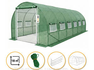 Садова теплиця парник LEOBRO Garden 18м2 Green Mosquito Door (LB-G110-GRN), Оригінал!