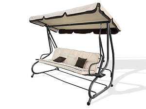Садовая раскладная 4 местная качеля Avko Relax Plus Beige ARSC18733