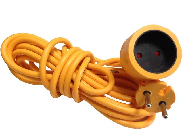 Садовый удлинитель НГ BLACK гнездо с защитой (папа+мама) ПВС (2х1,0) MAX 2кВт, медь 10м - Фото 1