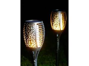 Садовий ліхтар світильник 'Факел' на сонячній батареї BIG