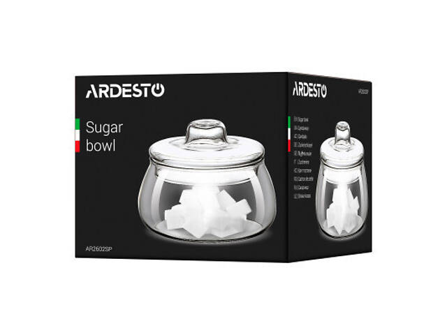 Цукорниця Ardesto 500 мл Glass (AR2602SP) - Фото 3