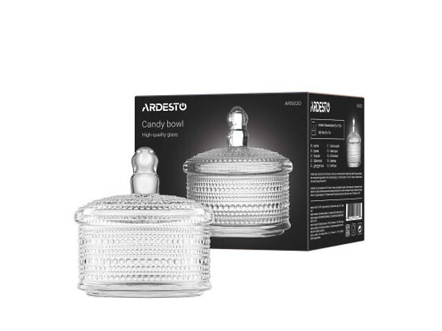 Цукорниця Ardesto Verbena, 12.5 х 15 см, скло, прозорий (AR5020) - Фото 6