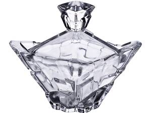 Цукорниця з кришкою 8.5×8.5×8.5 см ваза цукорниця квадратна скляна HP-4-116