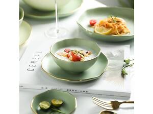 Салатник керамічний 6769 15 см зелений